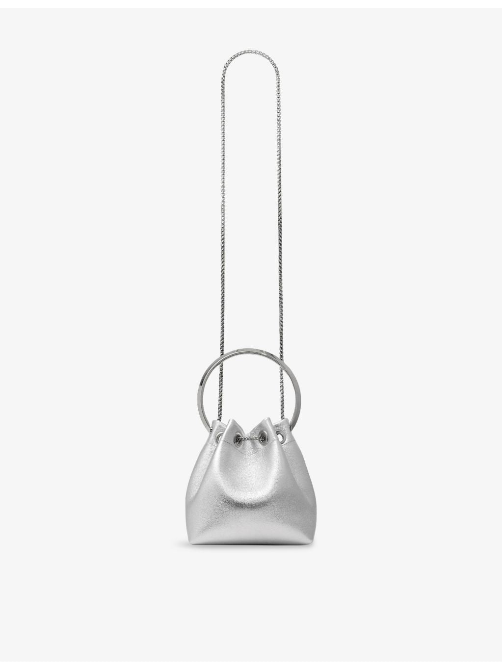 Jimmy Choo metallic leather top-handle bag, imported from the UK