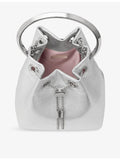 Jimmy Choo metallic leather top-handle bag, imported from the UK