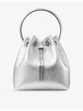 Jimmy Choo metallic leather top-handle bag, imported from the UK