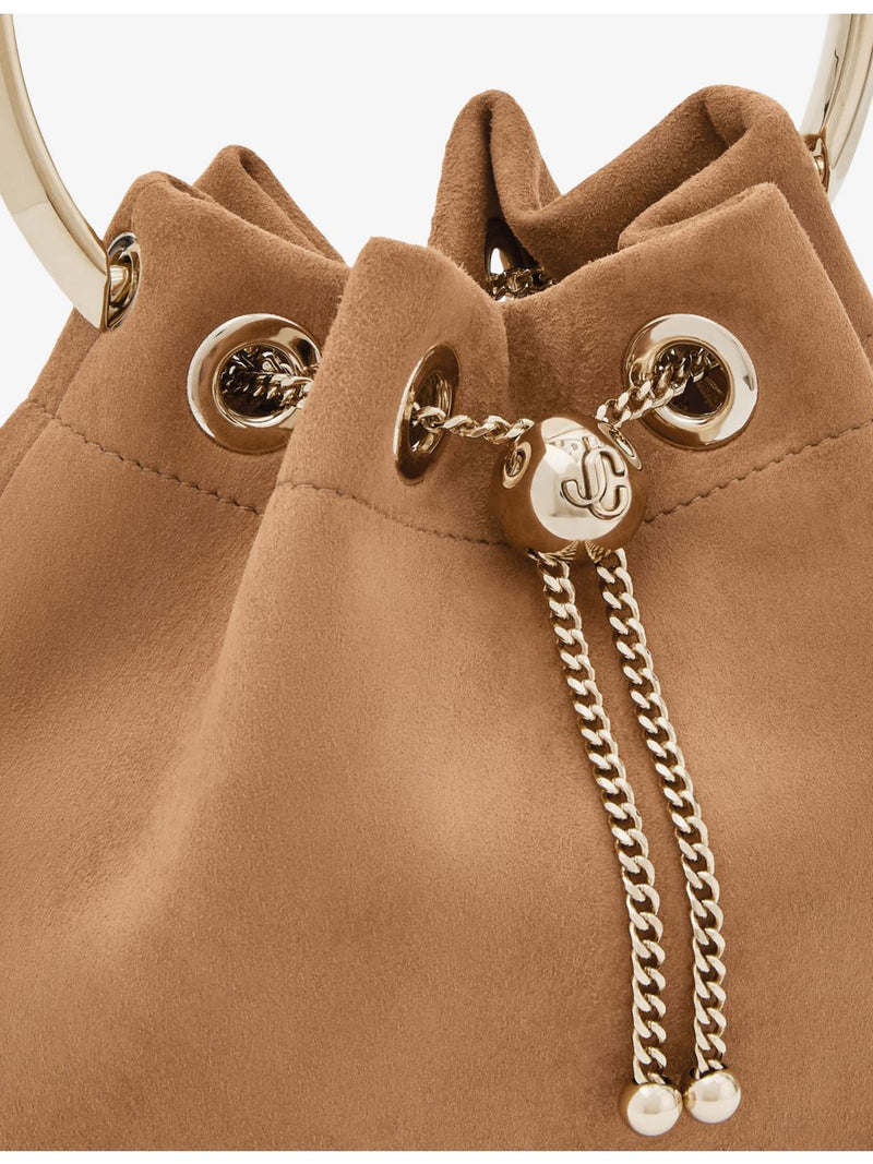Jimmy Choo Bon Bon suede top-handle bag, imported from the UK