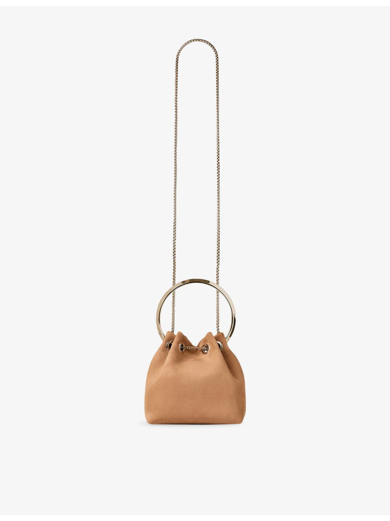 Jimmy Choo Bon Bon suede top-handle bag, imported from the UK