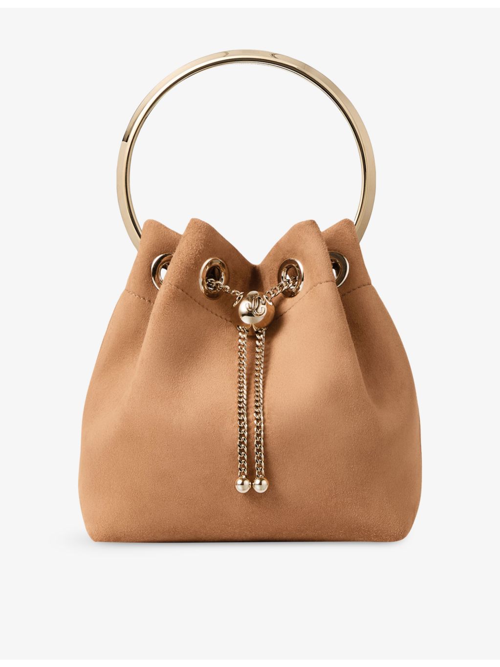 Jimmy Choo Bon Bon suede top-handle bag, imported from the UK