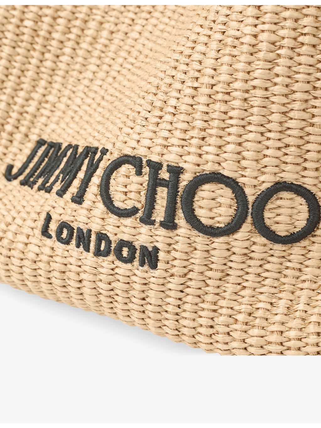 Jimmy Choo raffia and leather large tote bag - British product