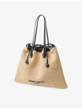 Jimmy Choo raffia and leather large tote bag - British product
