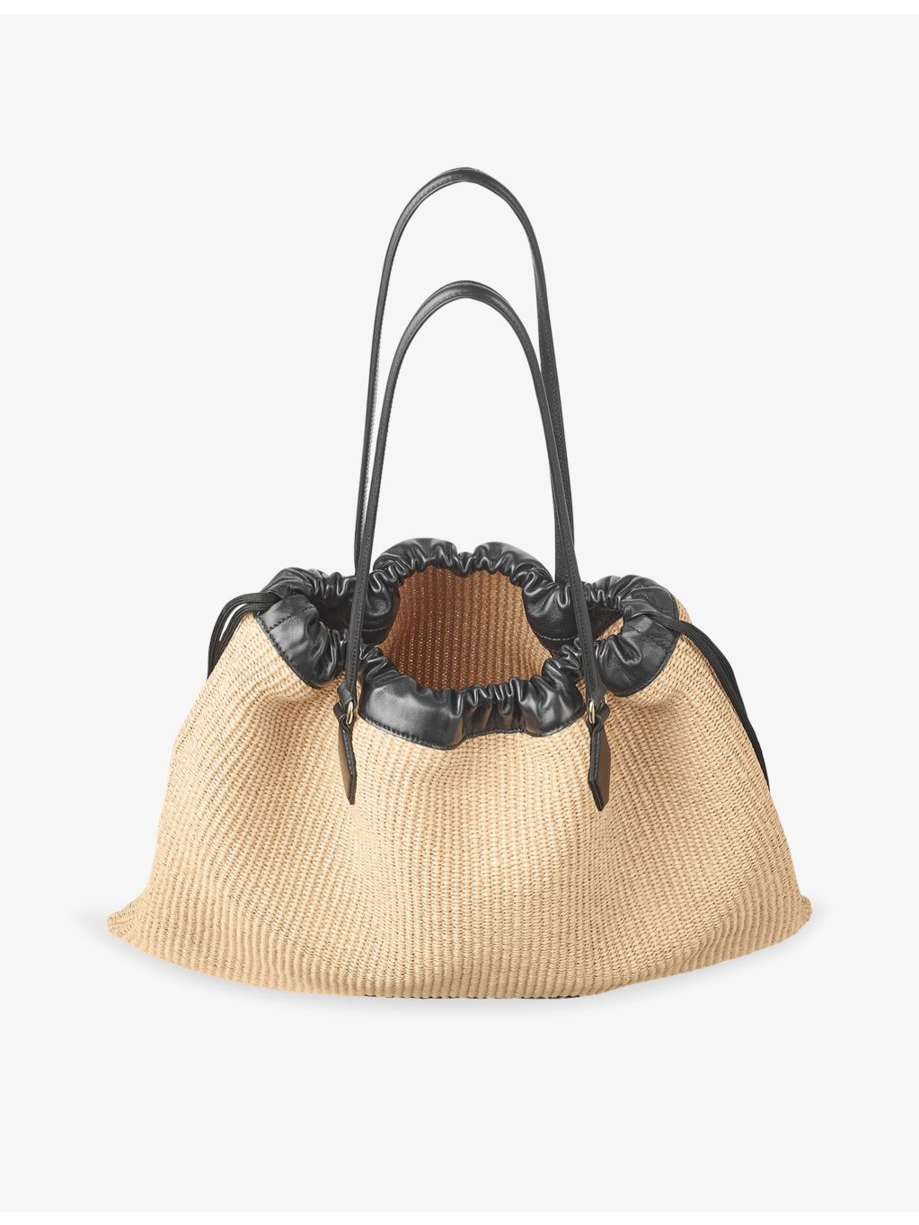 Jimmy Choo raffia and leather large tote bag - British product