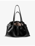 Jimmy Choo nappa leather drawstring tote bag, imported from the UK