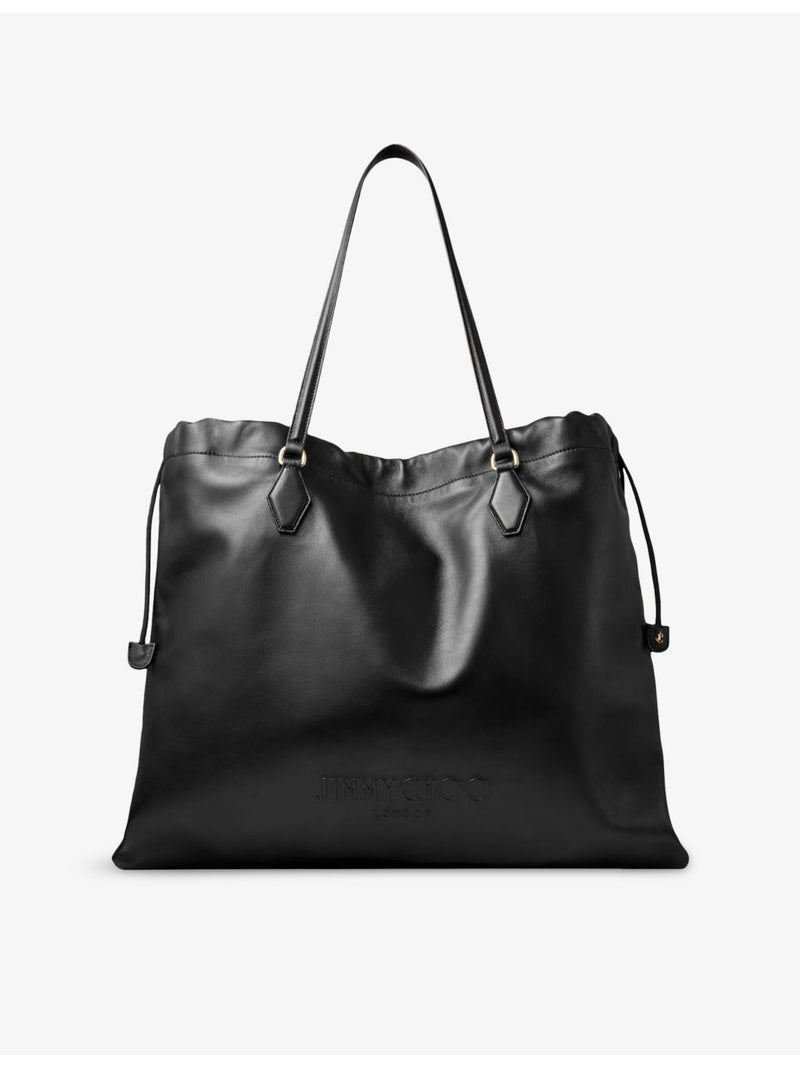 Jimmy Choo nappa leather drawstring tote bag, imported from the UK