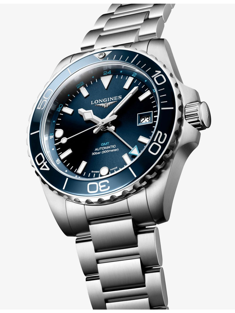 Longines HydroConquest GMT automatic watch 41mm, imported from the UK