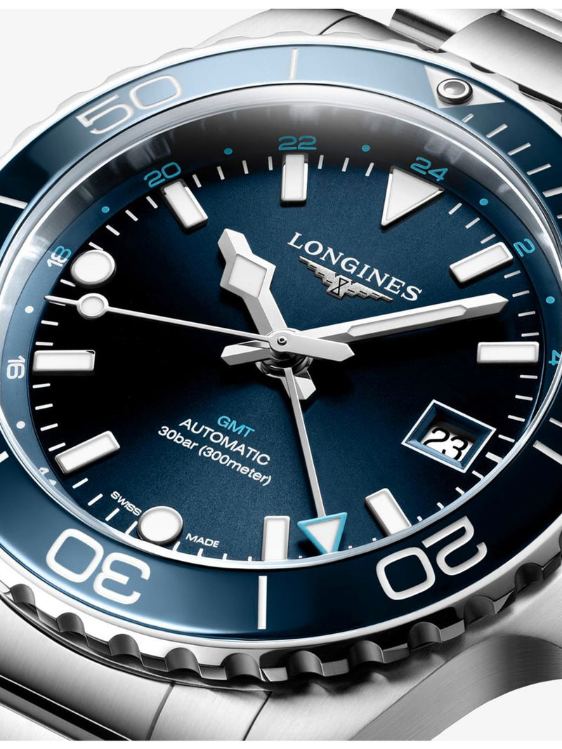Longines HydroConquest GMT automatic watch 41mm, imported from the UK