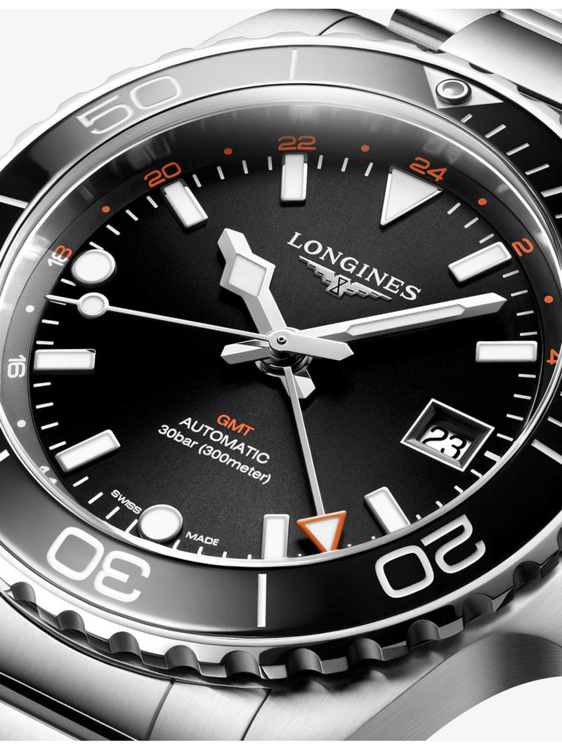Longines HydroConquest GMT automatic watch 41mm (British brand)