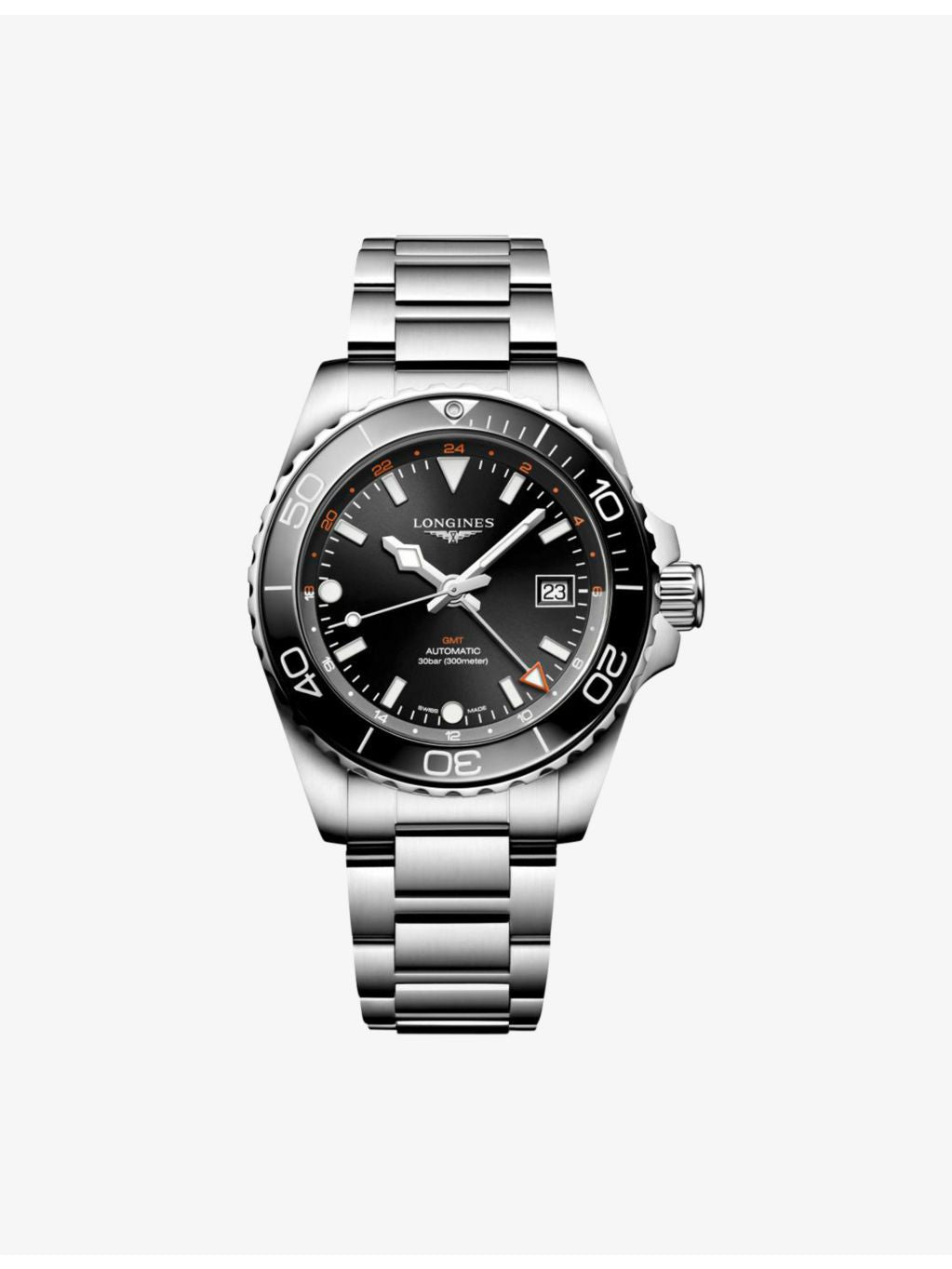 Longines HydroConquest GMT automatic watch 41mm (British brand)