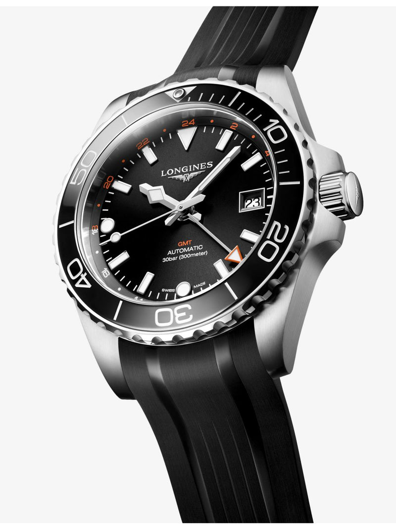 Longines HydroConquest GMT automatic watch 41mm, UK version