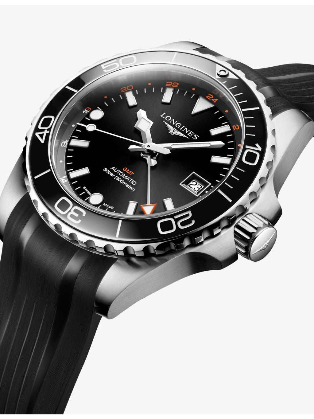 Longines HydroConquest GMT automatic watch 41mm, UK version