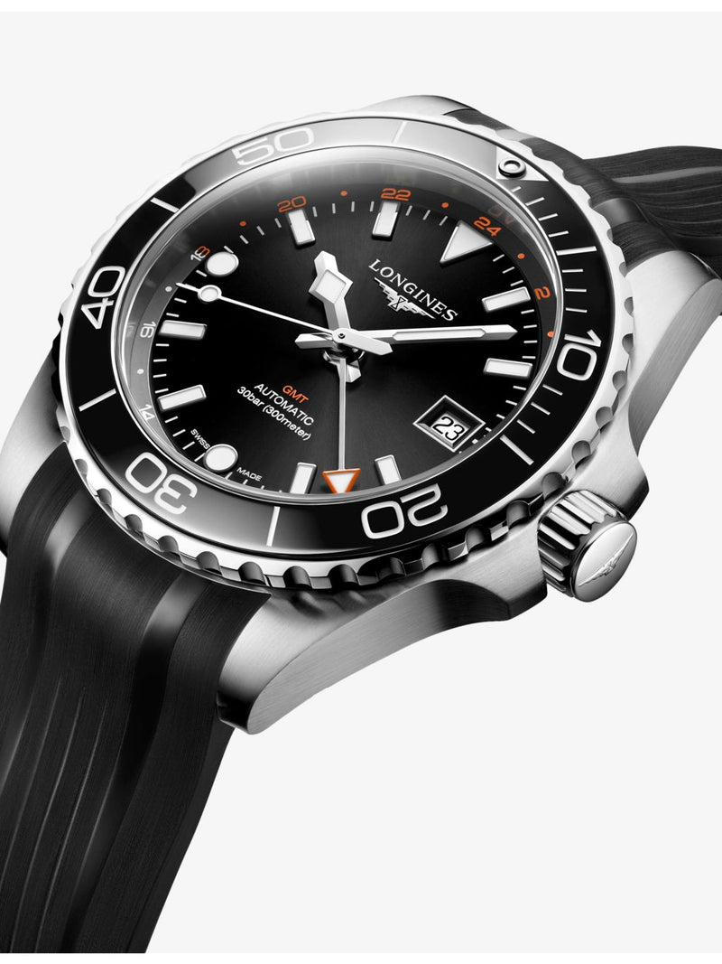 Longines HydroConquest GMT automatic watch 41mm, UK version