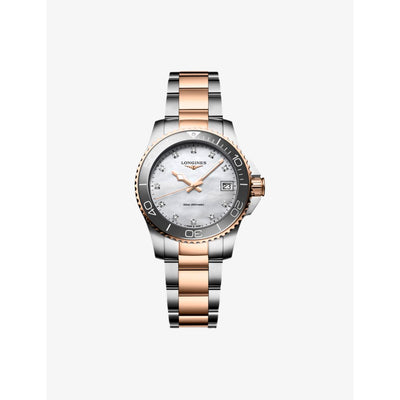 selfridges Longines Bicolour Rose PVD Stainless-Steel 0.044ct Diamond Quartz Watch 32mm- Buy online at McGrocer
