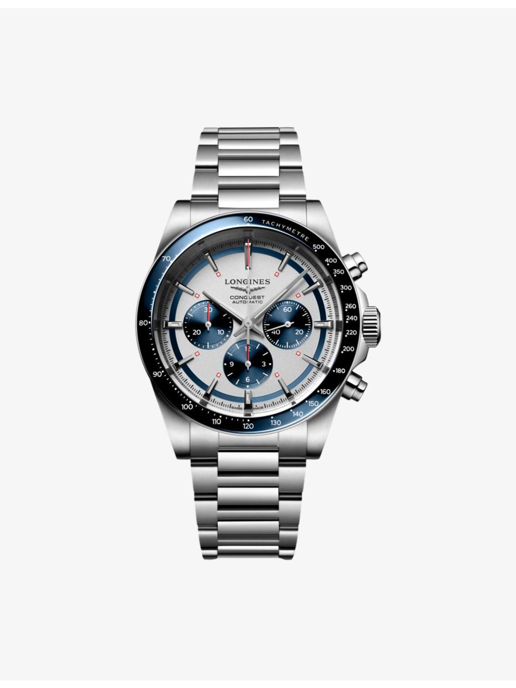 Longines Conquest Chronograph automatic watch stainless steel, imported from the UK