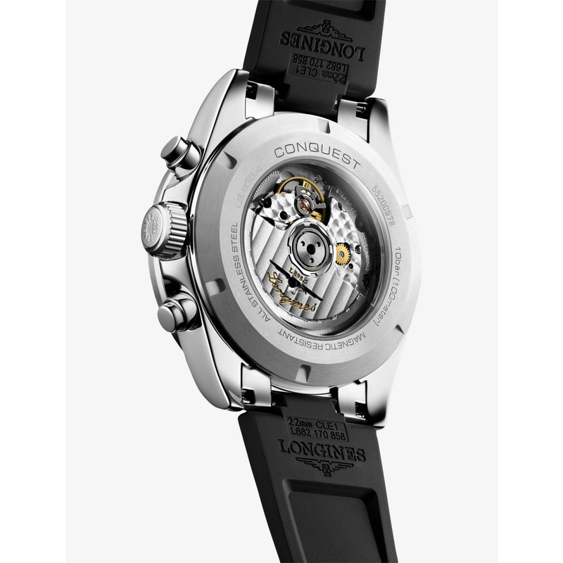 Longines Conquest Chronograph automatic watch 42mm stainless steel (British brand)