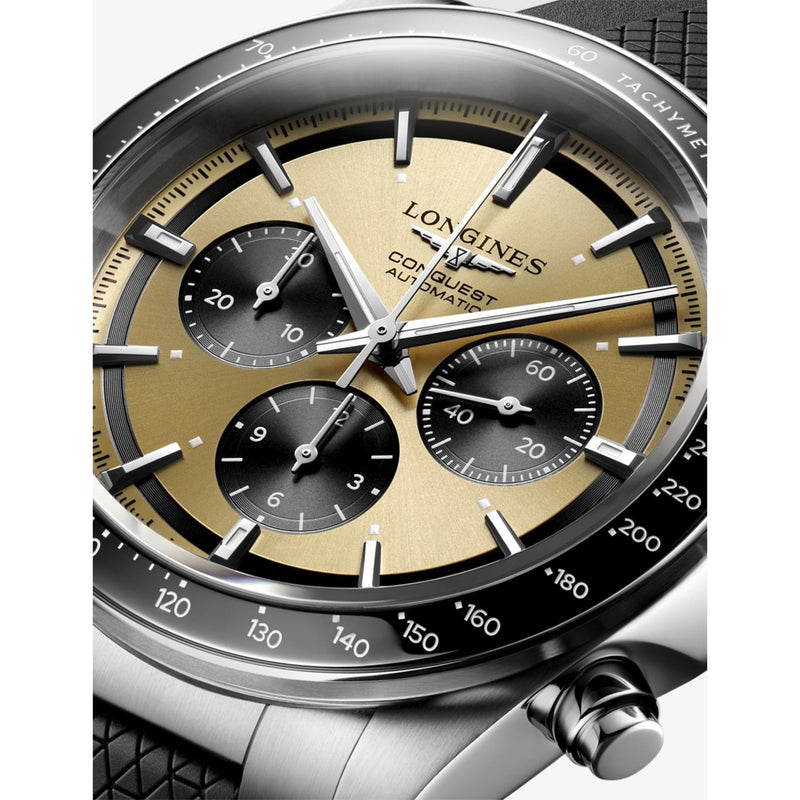 Longines Conquest Chronograph automatic watch 42mm stainless steel (British brand)