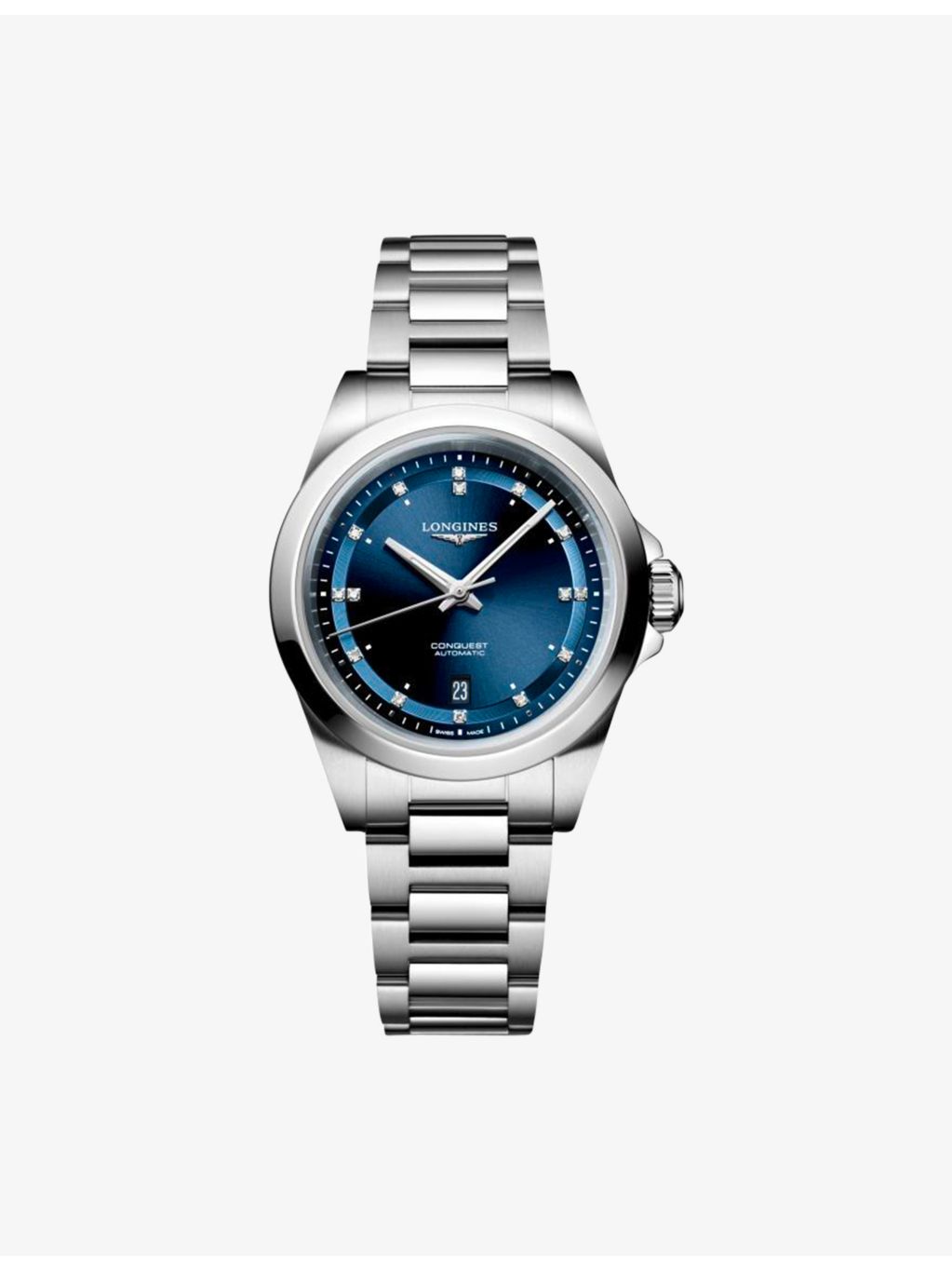 Longines Conquest 30mm diamond automatic watch - British product