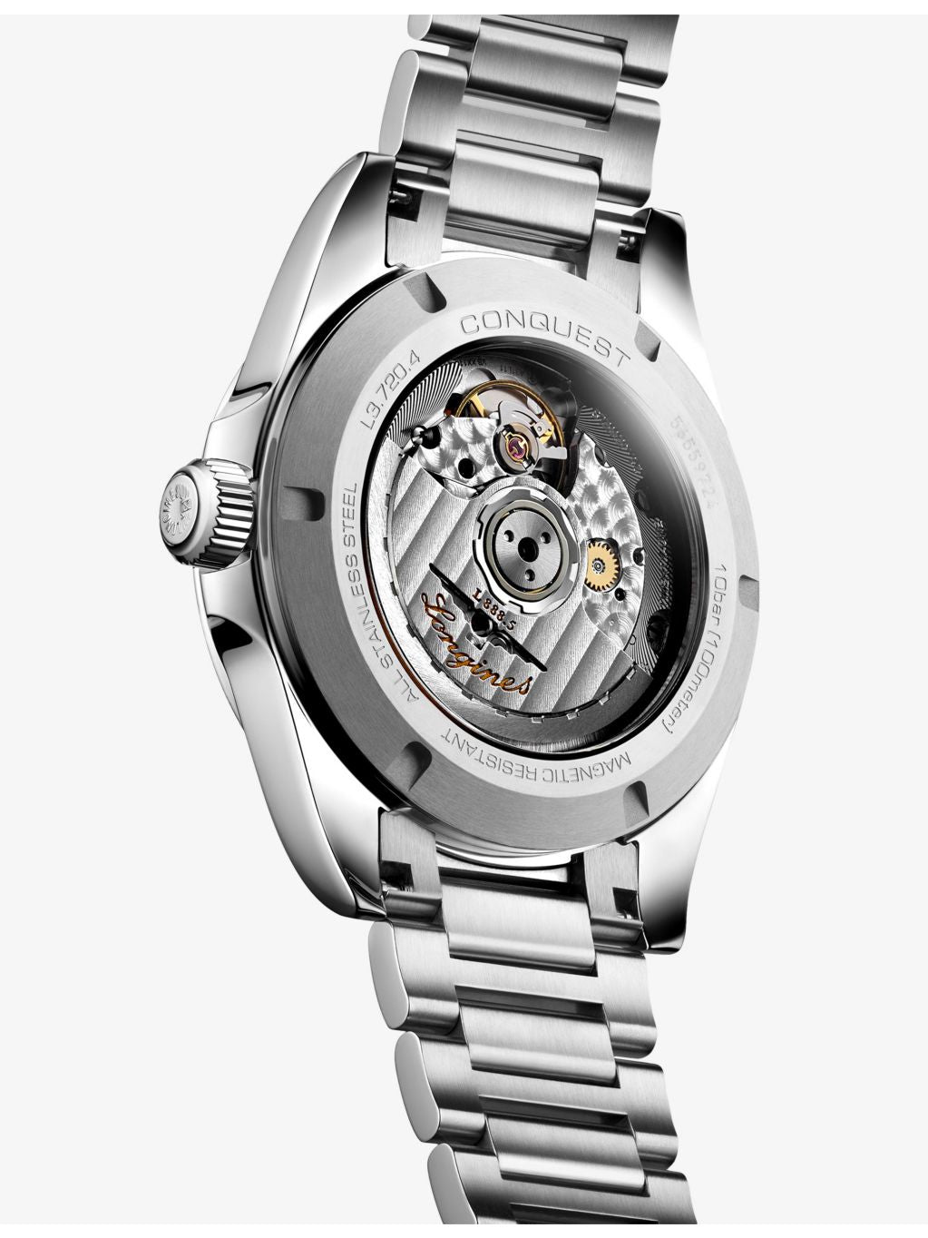 Longines Conquest 38mm stainless steel automatic watch, imported from the UK