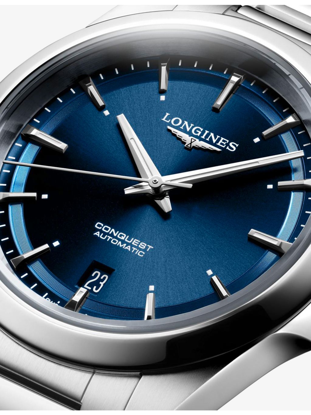 Longines Conquest 38mm stainless steel automatic watch, imported from the UK
