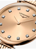 Longines rose PVD diamond quartz watch, 24mm - British product