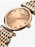 Longines rose PVD diamond quartz watch, 24mm - British product