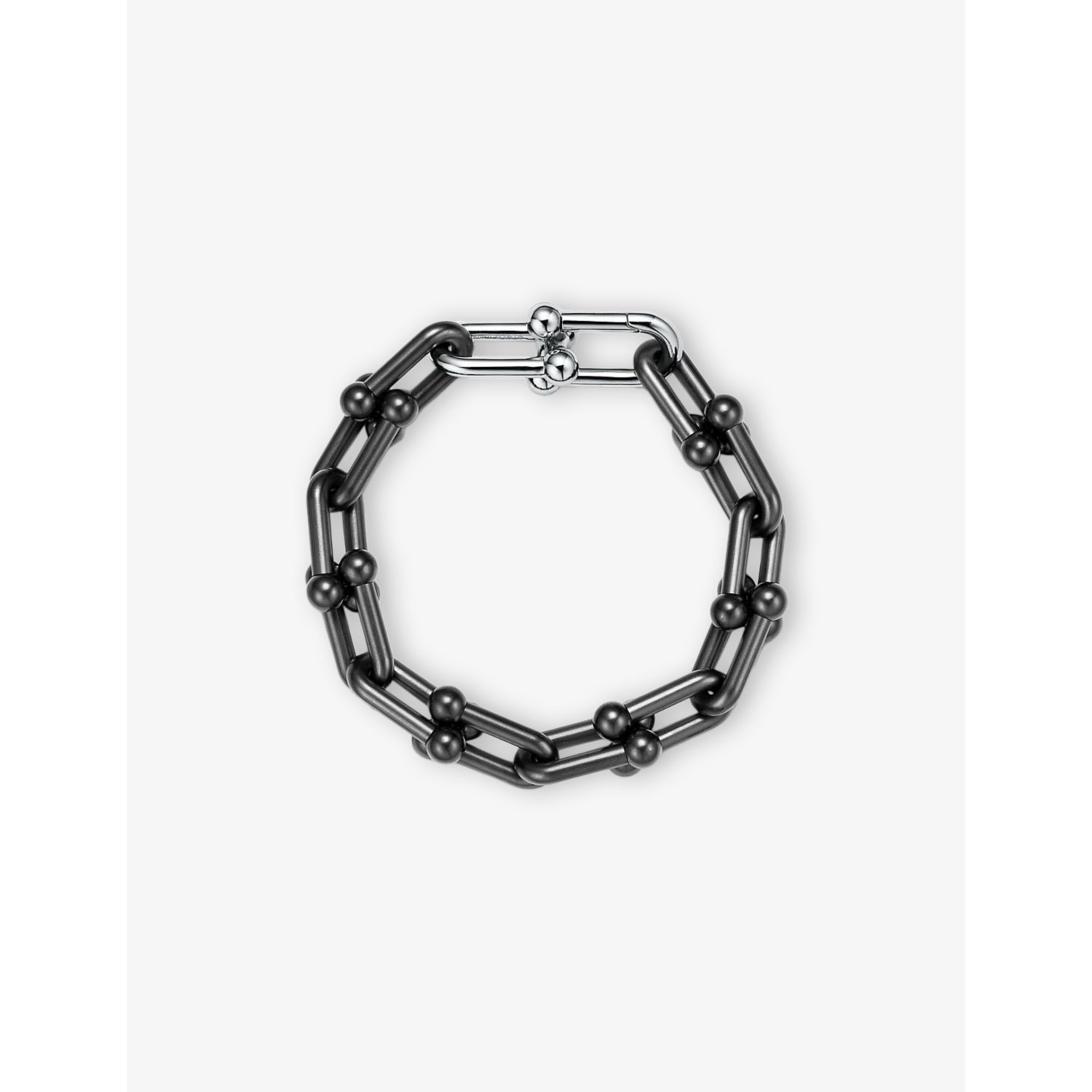 Tiffany HardWear 18ct White-Gold And Titanium Bracelet - S