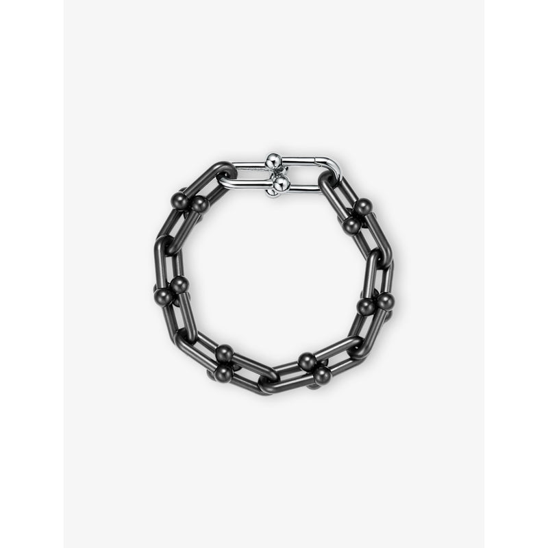 Tiffany HardWear 18ct White-Gold And Titanium Bracelet - S