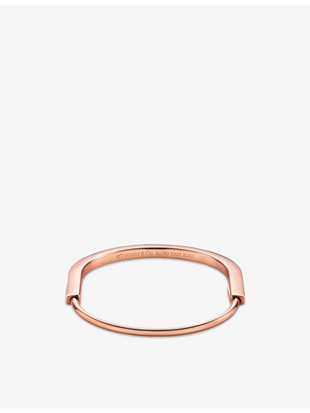Tiffany Lock bangle 18ct rose gold 1.03ct sapphire (British brand)