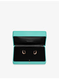 Tiffany Lock small earrings 18ct rose-gold with pink sapphires, imported from the UK