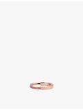 Tiffany Lock Small ring 18ct rose gold 0.13ct sapphire (British brand)
