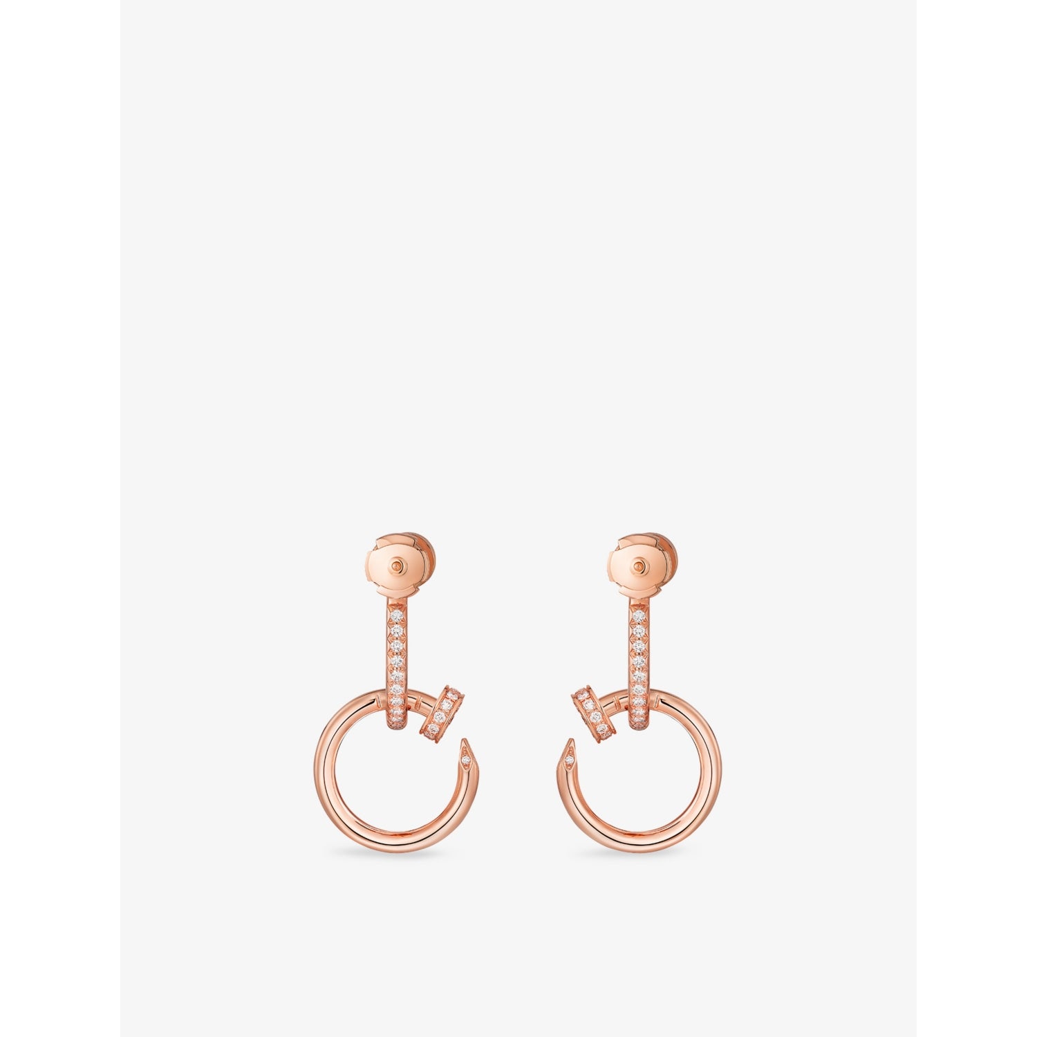 Cartier Juste un Clou diamond earrings rose gold 1.45ct - British product