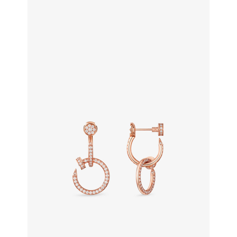 Cartier Juste un Clou diamond earrings rose gold 1.45ct - British product