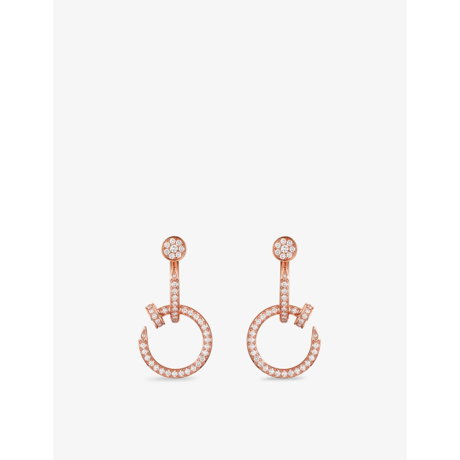 Cartier Juste un Clou diamond earrings rose gold 1.45ct - British product