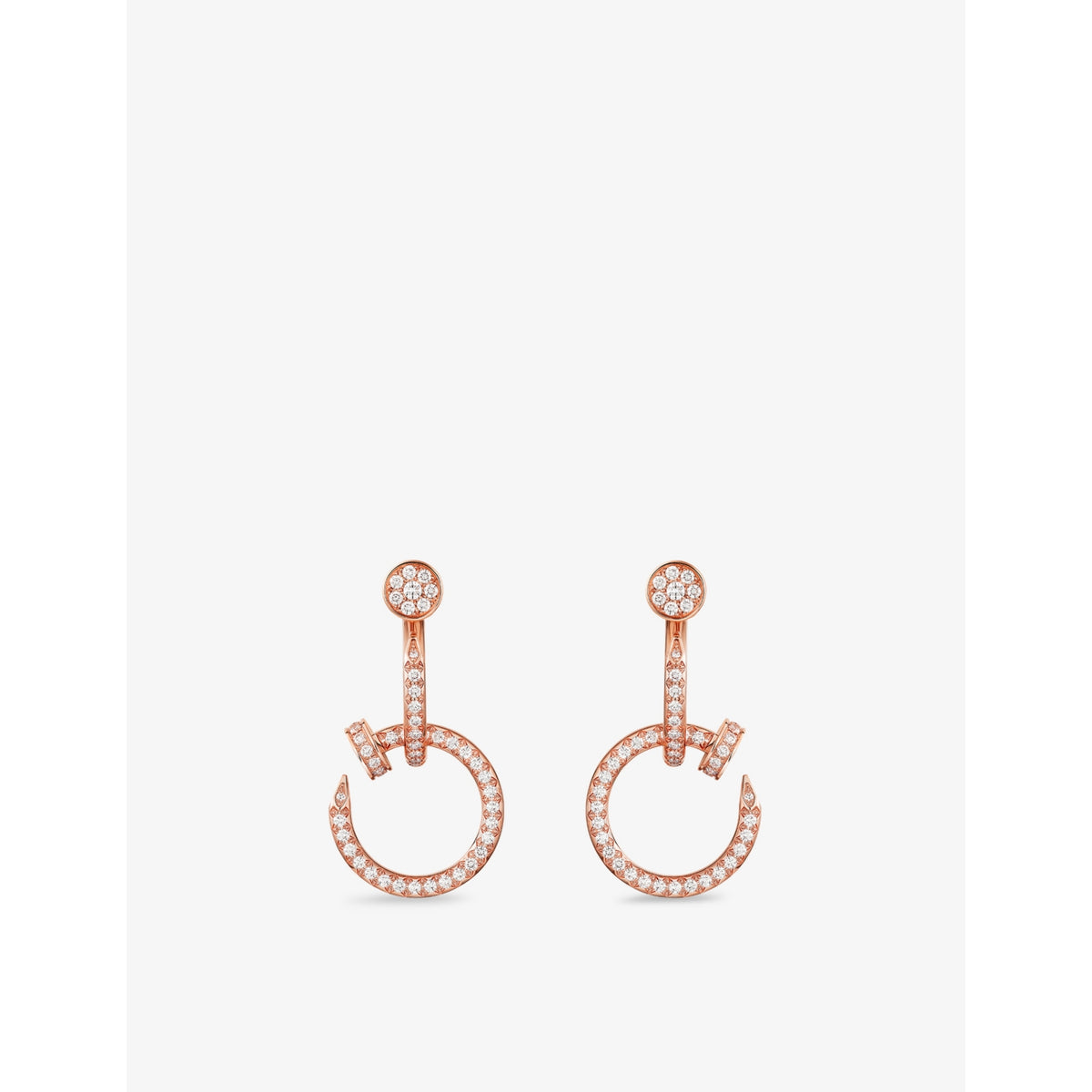 Cartier Juste un Clou diamond earrings rose gold 1.45ct - British product