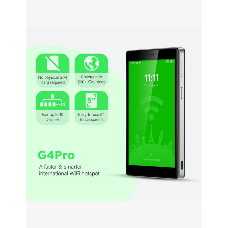 GlocalMe G4 Pro 4G mobile hotspot router, UK version