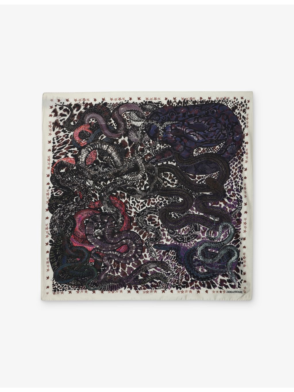 Zadig Voltaire snake-print scarf 85cm - British product