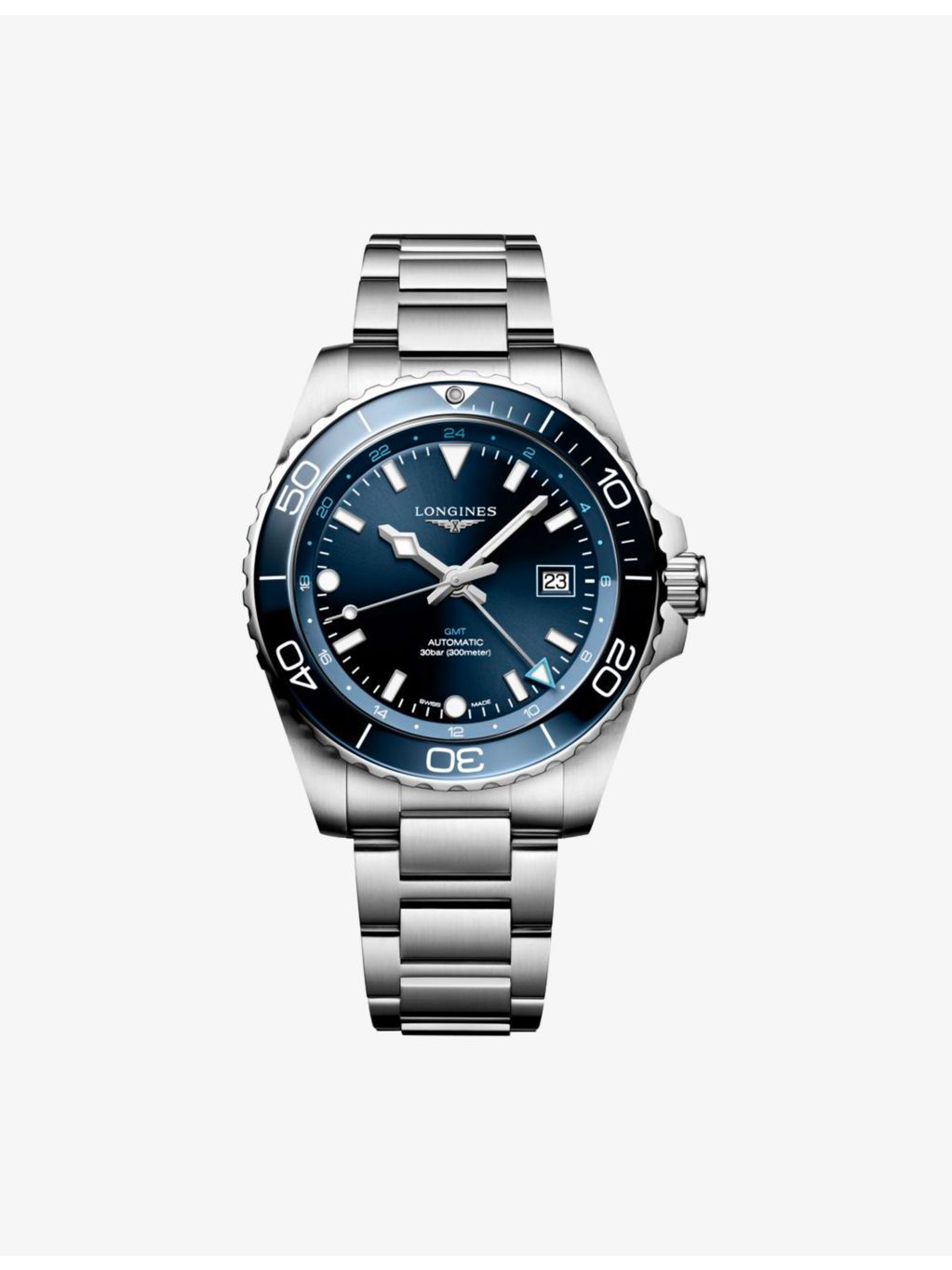 Longines HydroConquest GMT automatic watch 43mm - British product
