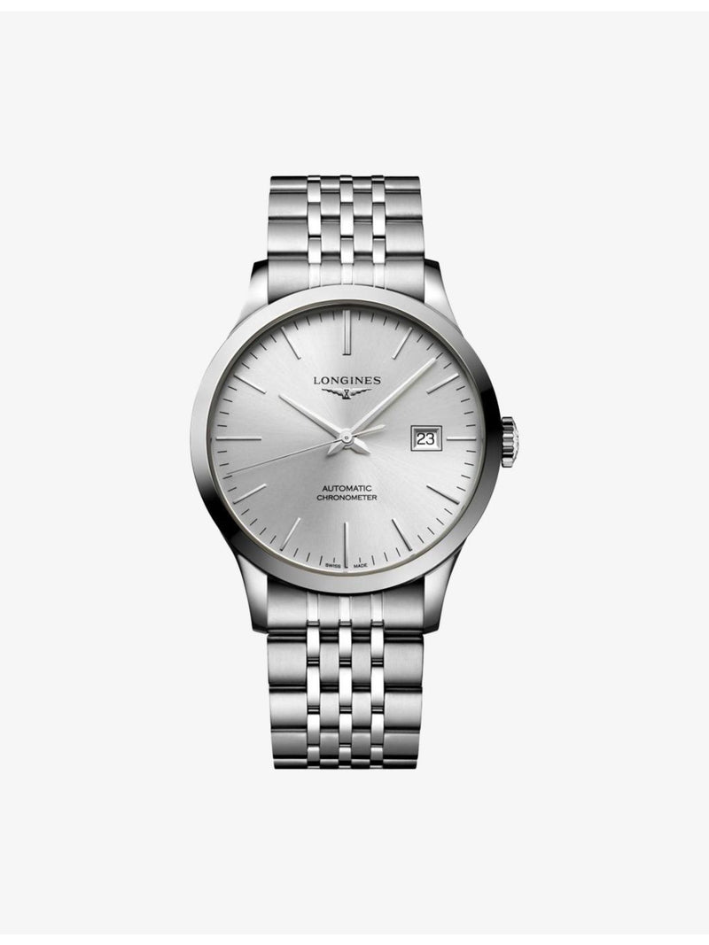 Longines stainless steel watch silver dial 40mm - British product
