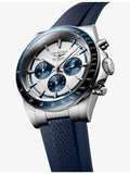 Longines Conquest Chronograph blue ceramic bezel watch 42mm, UK version