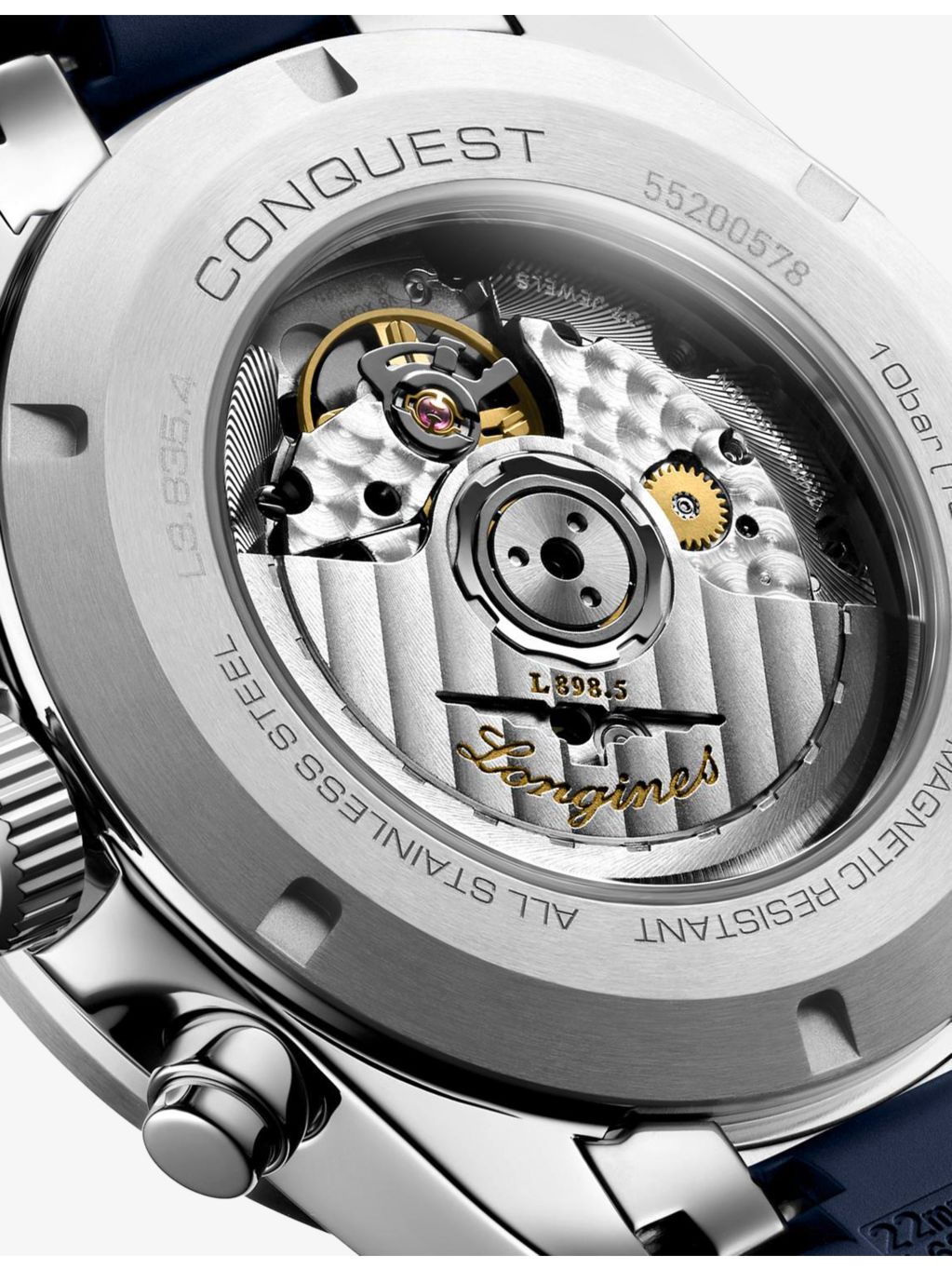 Longines Conquest Chronograph blue ceramic bezel watch 42mm, UK version
