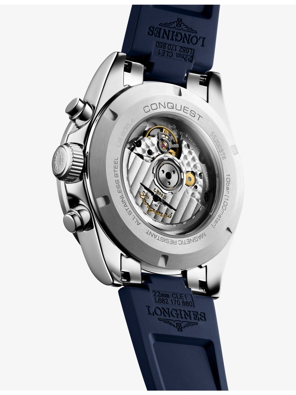 Longines Conquest Chronograph blue ceramic bezel watch 42mm, UK version