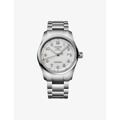 selfridges Longines Spirit Silver Dial Stainless-Steel Automatic Watch 42mm- Buy online at McGrocer