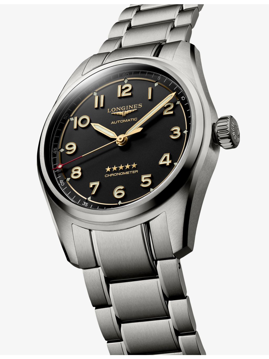 Longines Spirit 40mm titanium automatic watch - British product