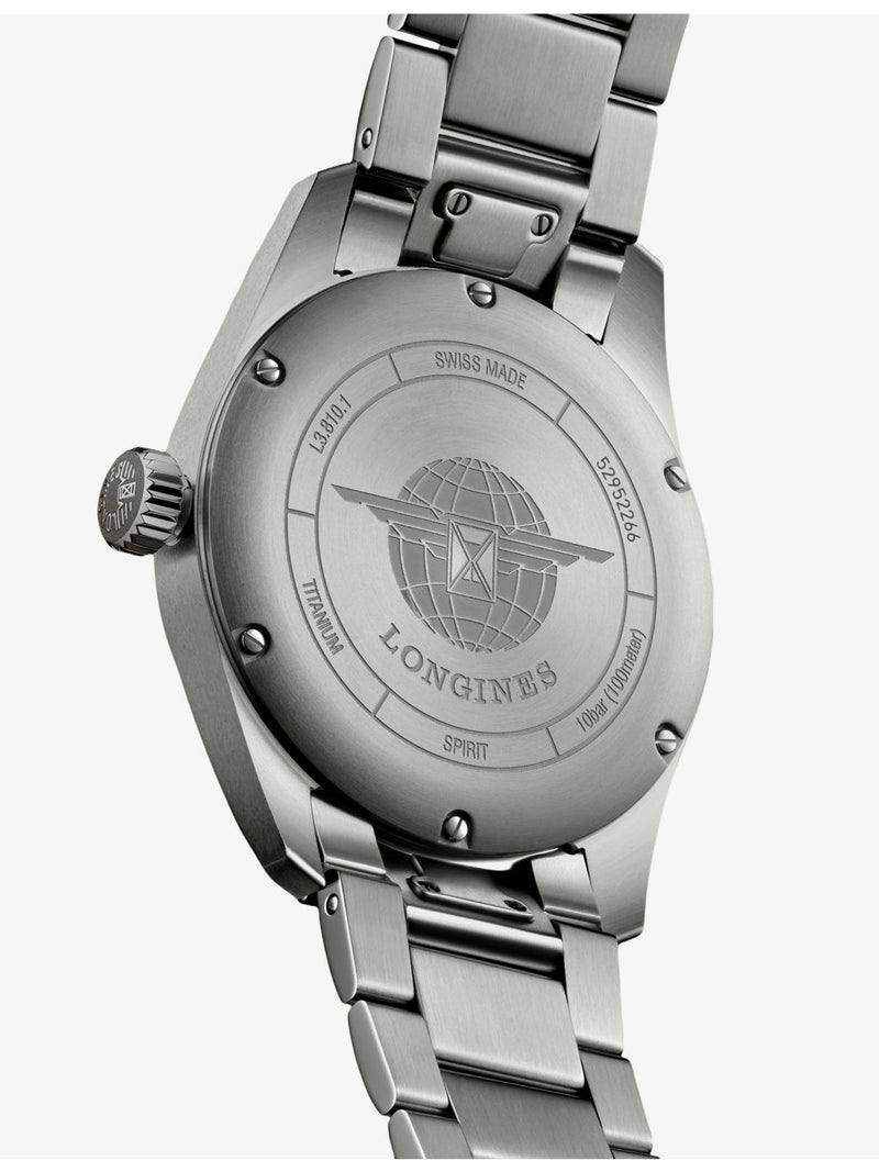Longines Spirit 40mm titanium automatic watch - British product