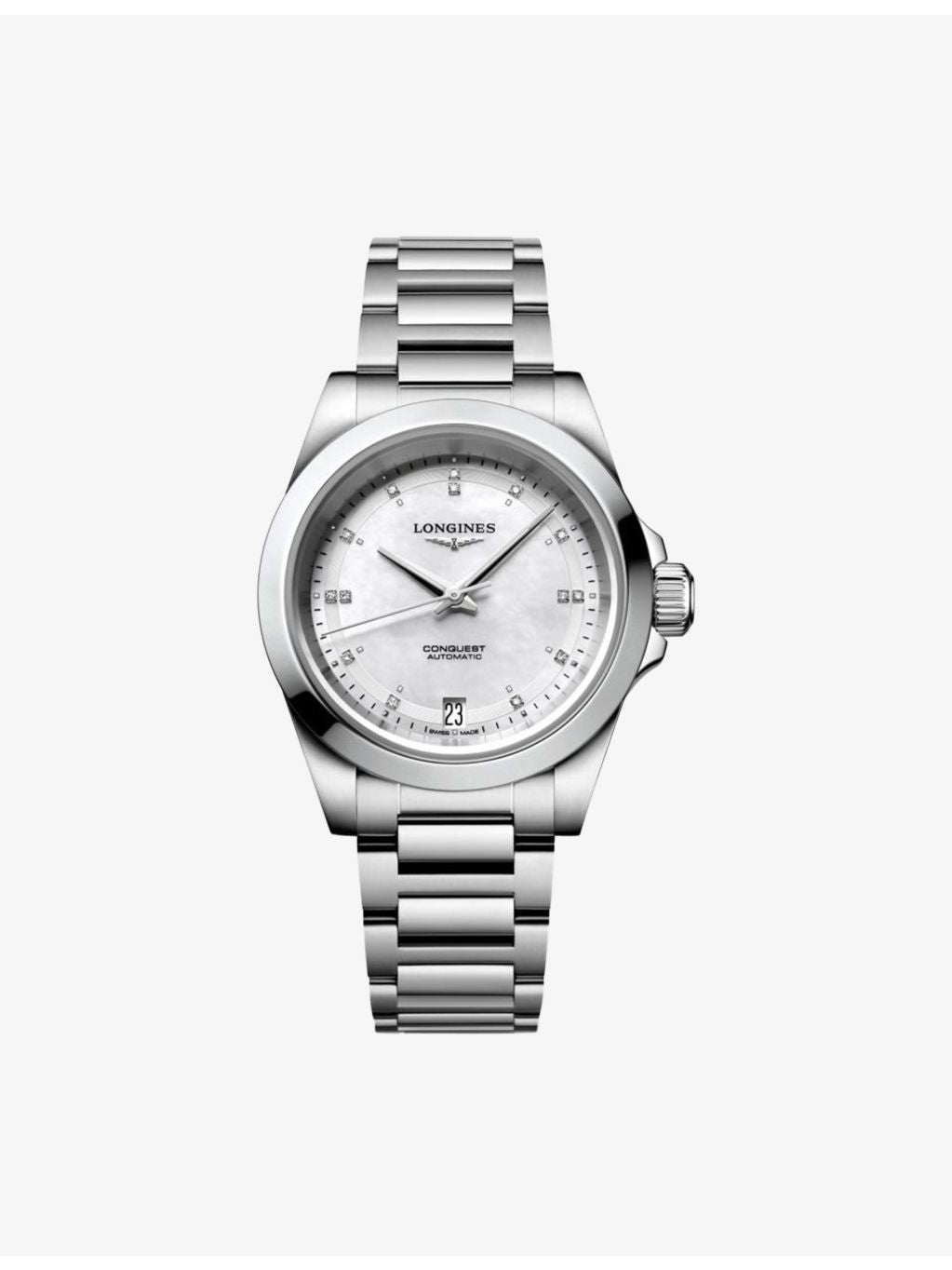 Longines Conquest automatic watch 34mm with diamond dial - British product