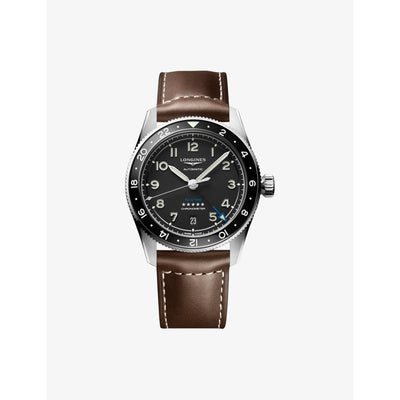 selfridges Longines Spirit Zulu Time Ceramic Bezel Stainless-Steel Automatic Watch- Buy online at McGrocer