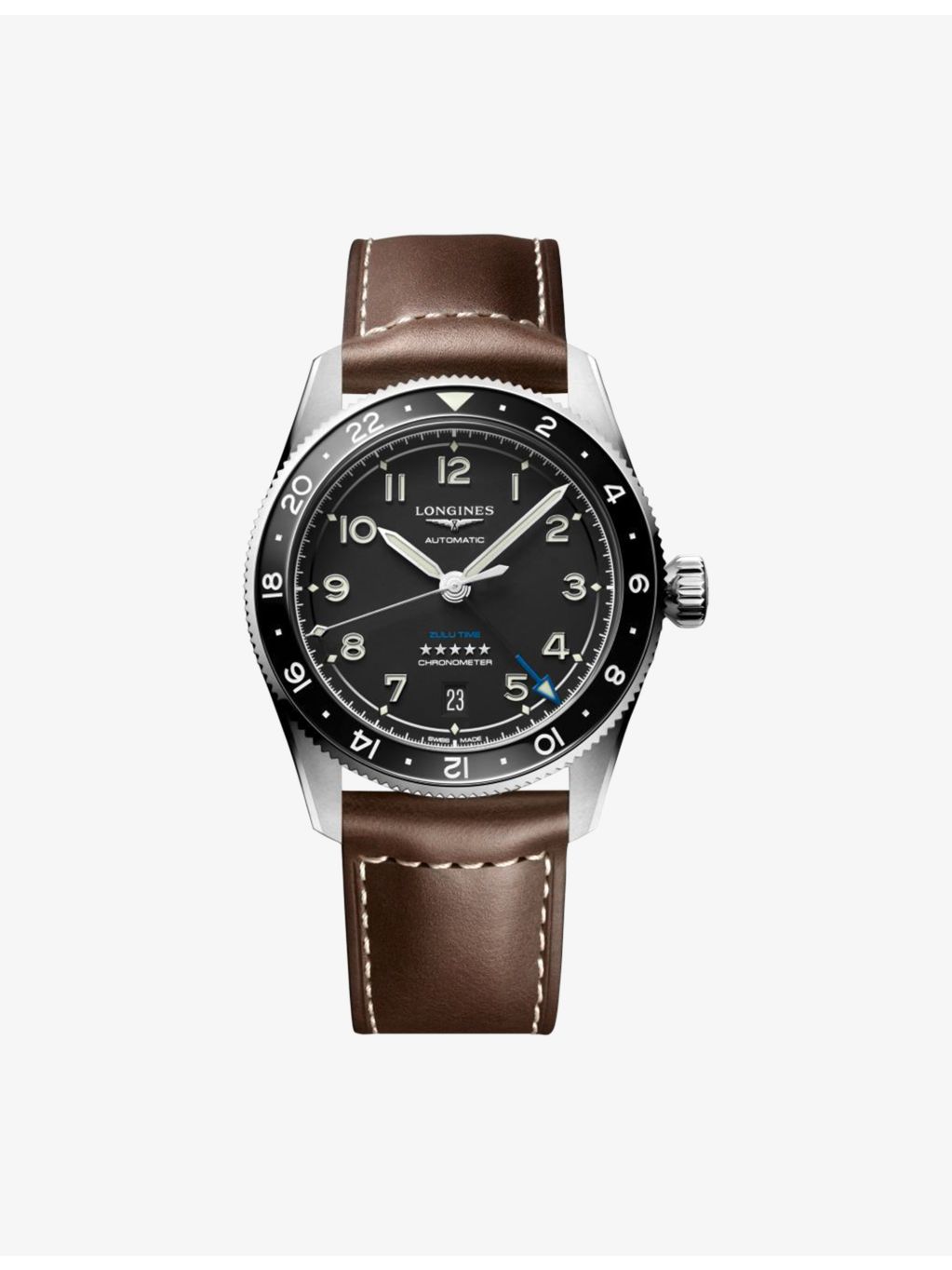 Longines Spirit Zulu Time automatic watch 39mm, imported from the UK
