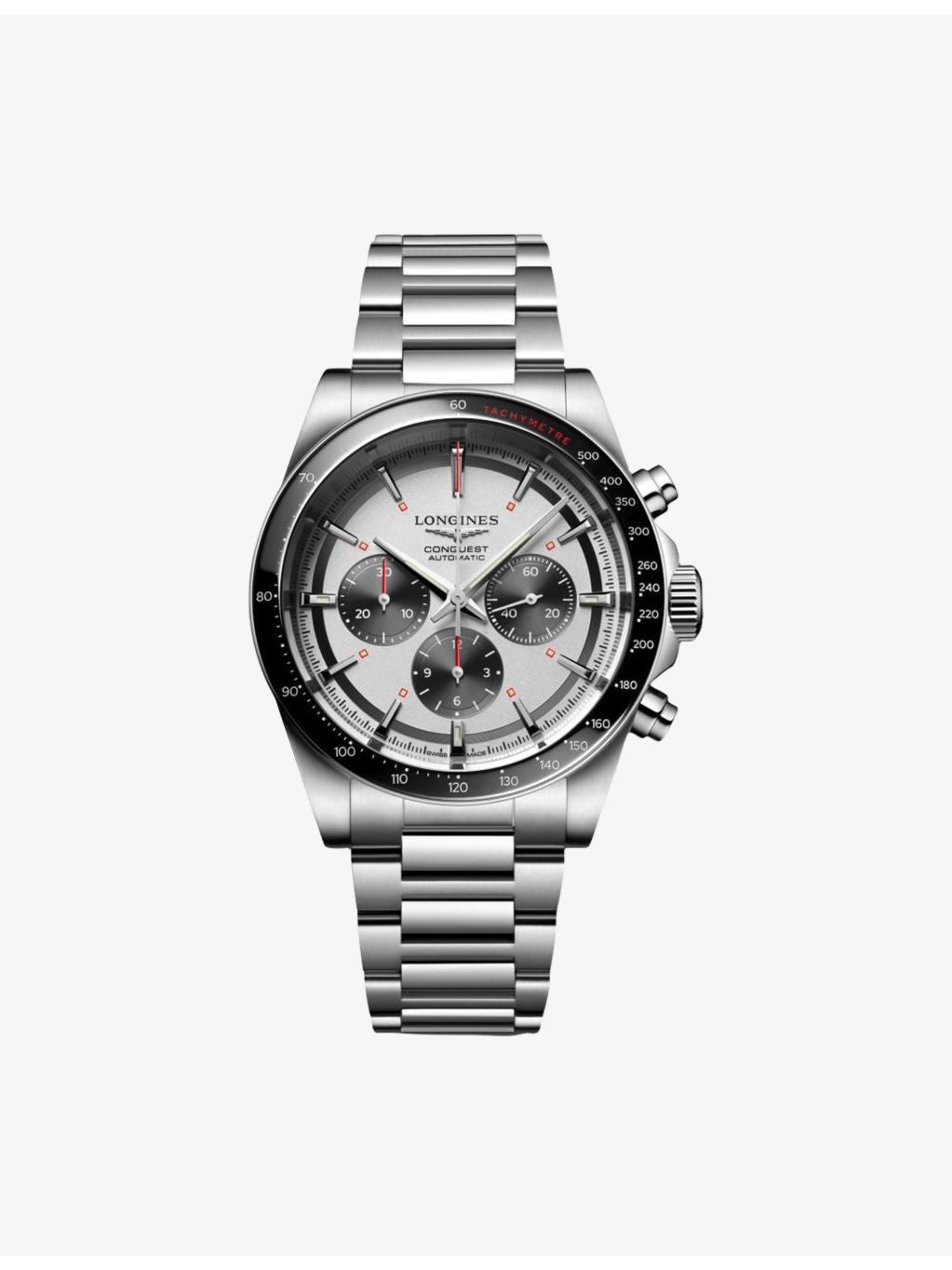 Longines Conquest Chronograph stainless-steel watch 42mm, imported from the UK